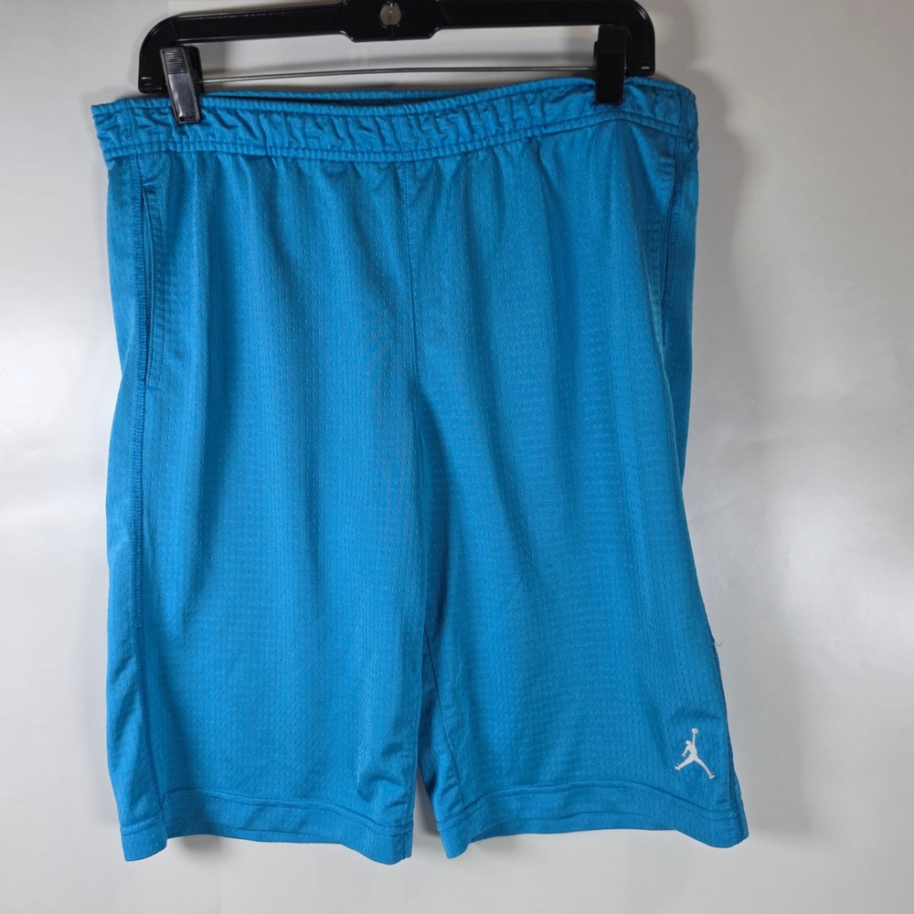 Jordan‎ Boys Blue Mesh Athletic Basketball Shorts Size L 12-13 Yrs Jumpman Logo